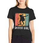 Cool Skater Art Women Girls Skateboarding Skateboard Skating Comfortable T-Shirt