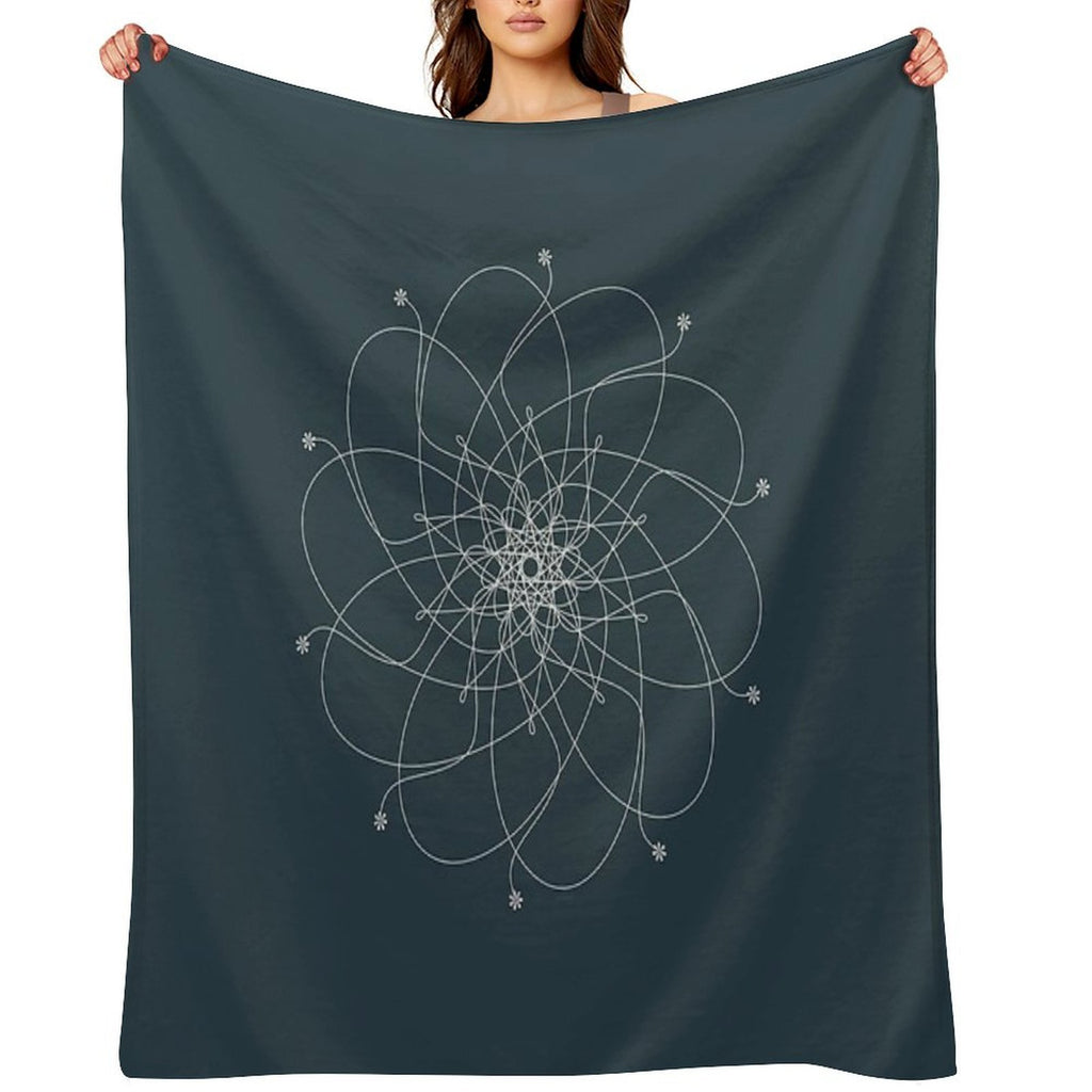 Ornament – Nightblu Blossom Shrink-resistant Throw Blanket