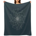 Ornament – Nightblu Blossom Shrink-resistant Throw Blanket