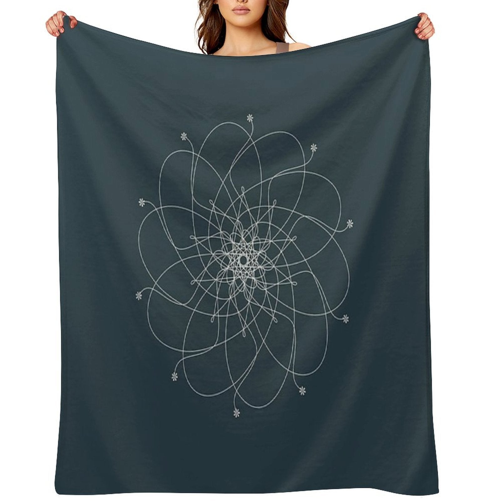 Ornament – Nightblu Blossom Lightweight Throw Blanket