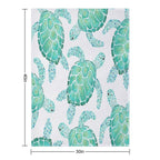 Turtle Pattern Easy Care Throw Blanket