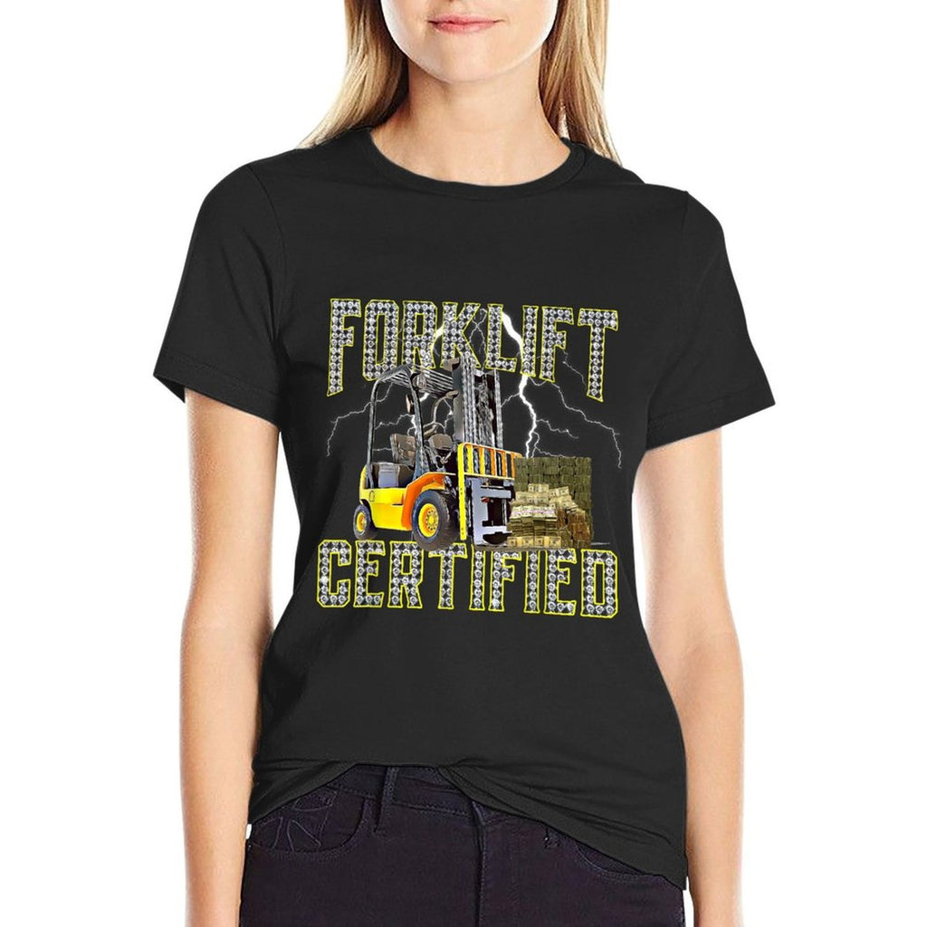 Retro Style Funny Forklift Operator Forklift Certified  Moisture-wicking T-Shirt