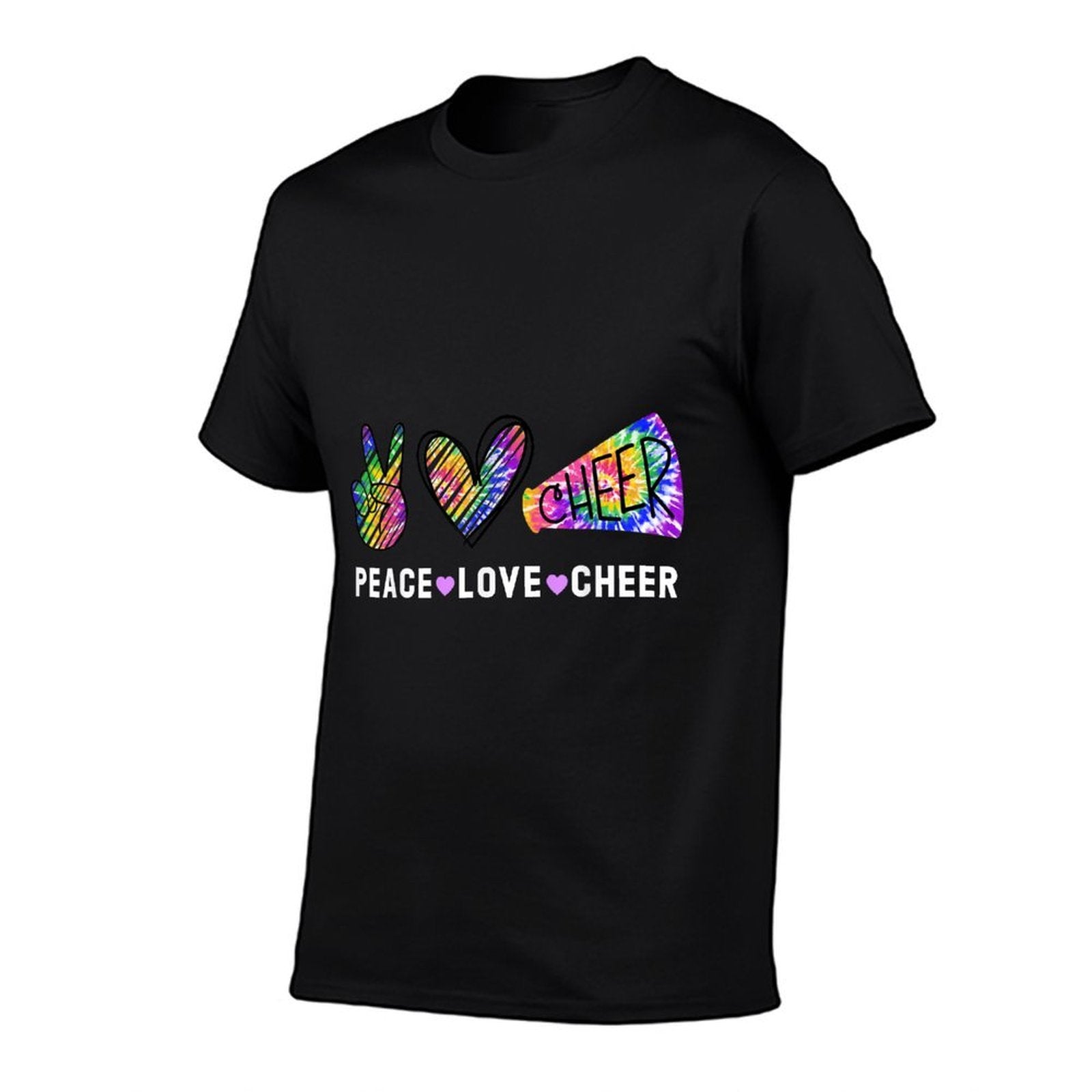 Peace Love Cheer Tie Dye Cheerleading for Cheerleader Cute  Soft T-Shirt