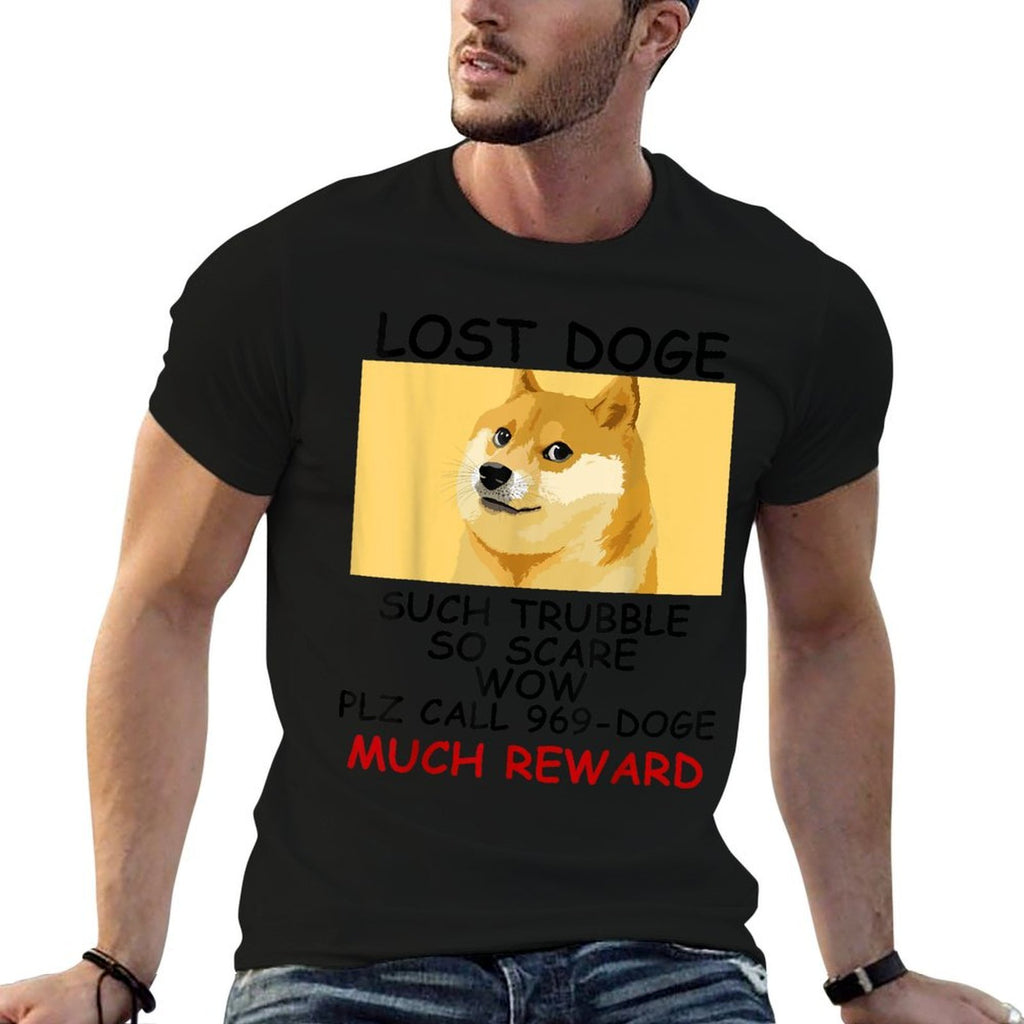 Very Lost Doge Funny Doge Meme  High-quality Stitching T-Shirt