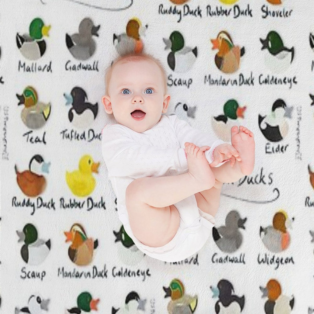 Guide to British Ducks Shrink-resistant Throw Blanket