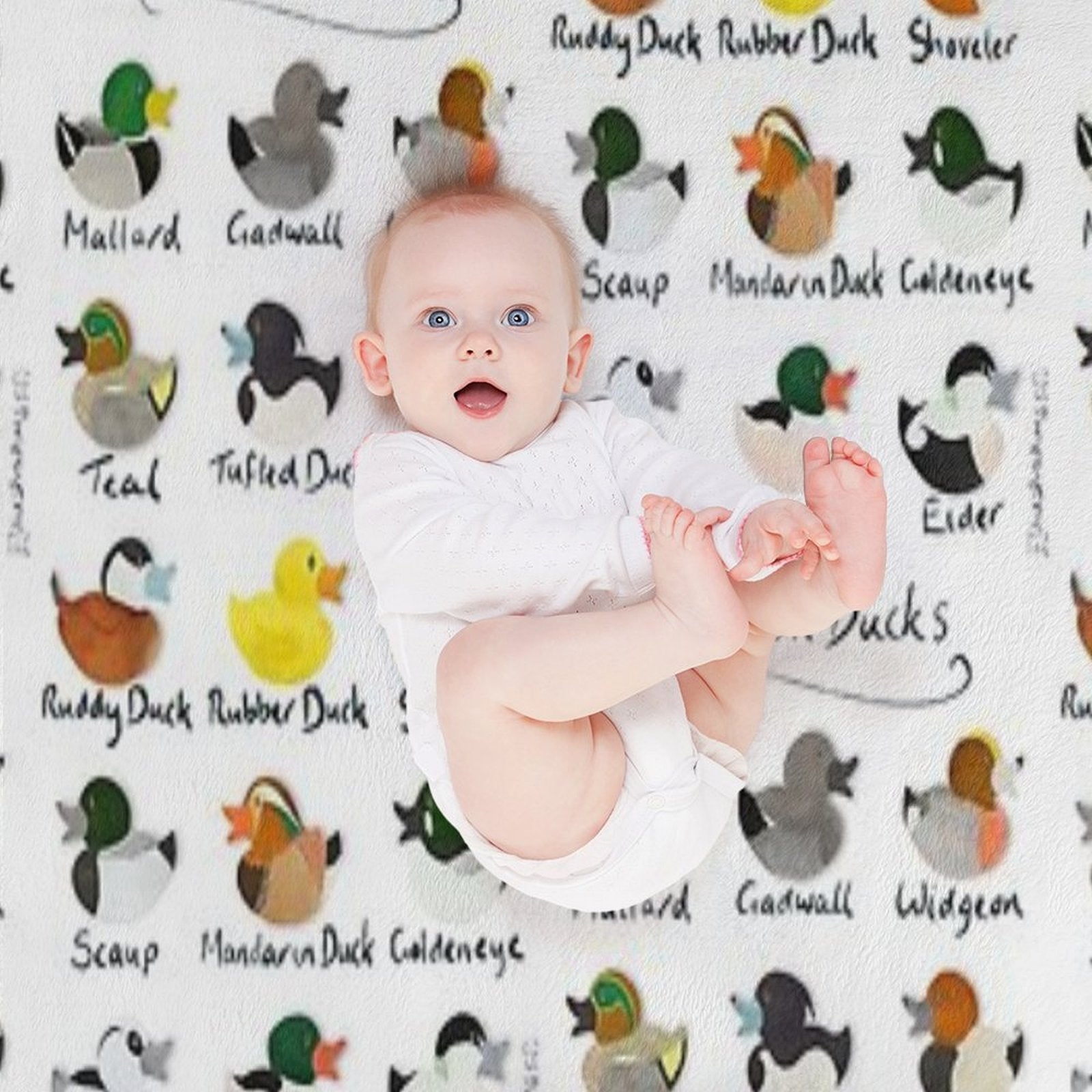 Guide to British Ducks Shrink-resistant Throw Blanket