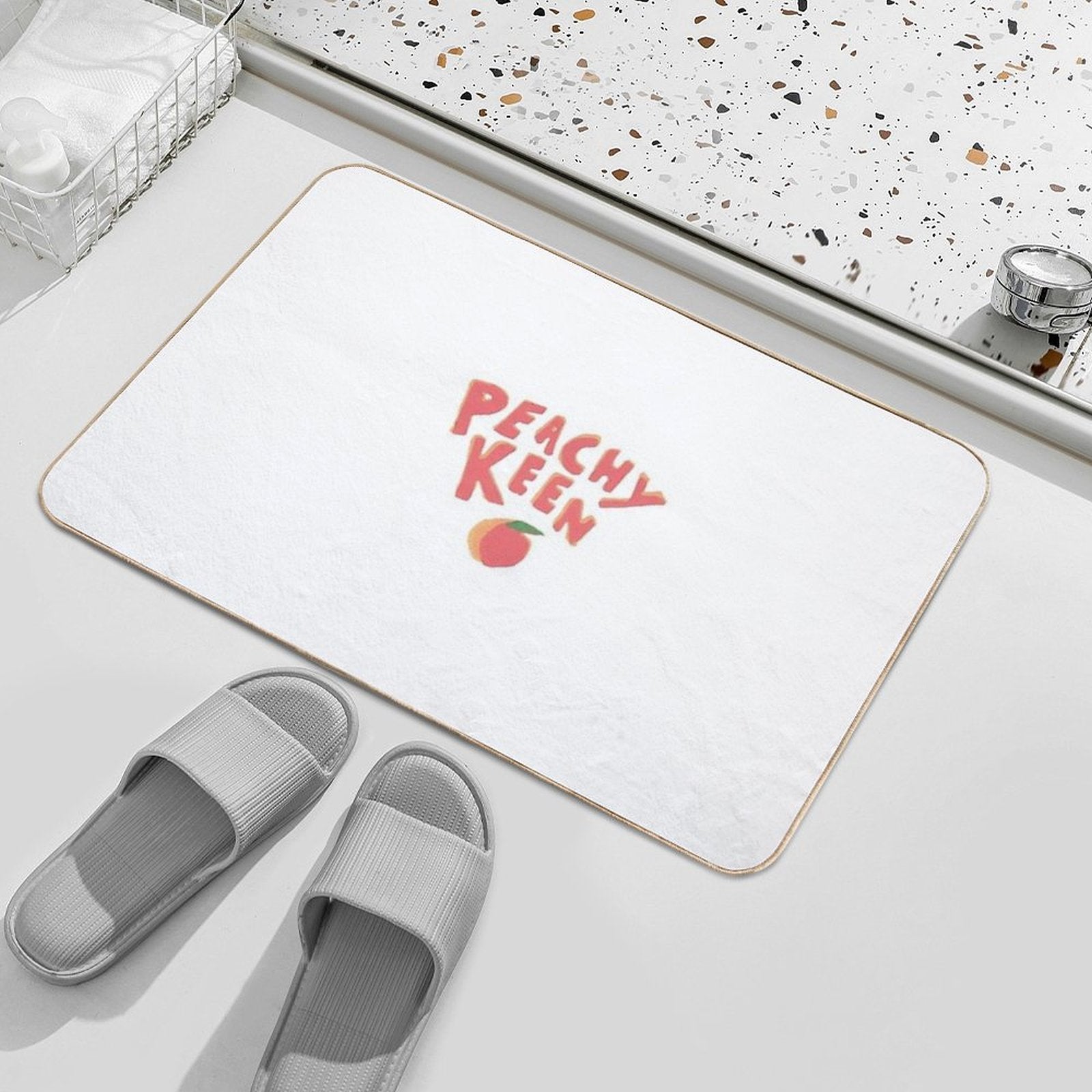 Peachy Keen  Dirt-Trapping Bath Mat