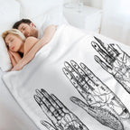 Palm Reading Shrink-resistant Throw Blanket