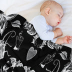 Cute Lil Bandana - Dark Version Plush Throw Blanket