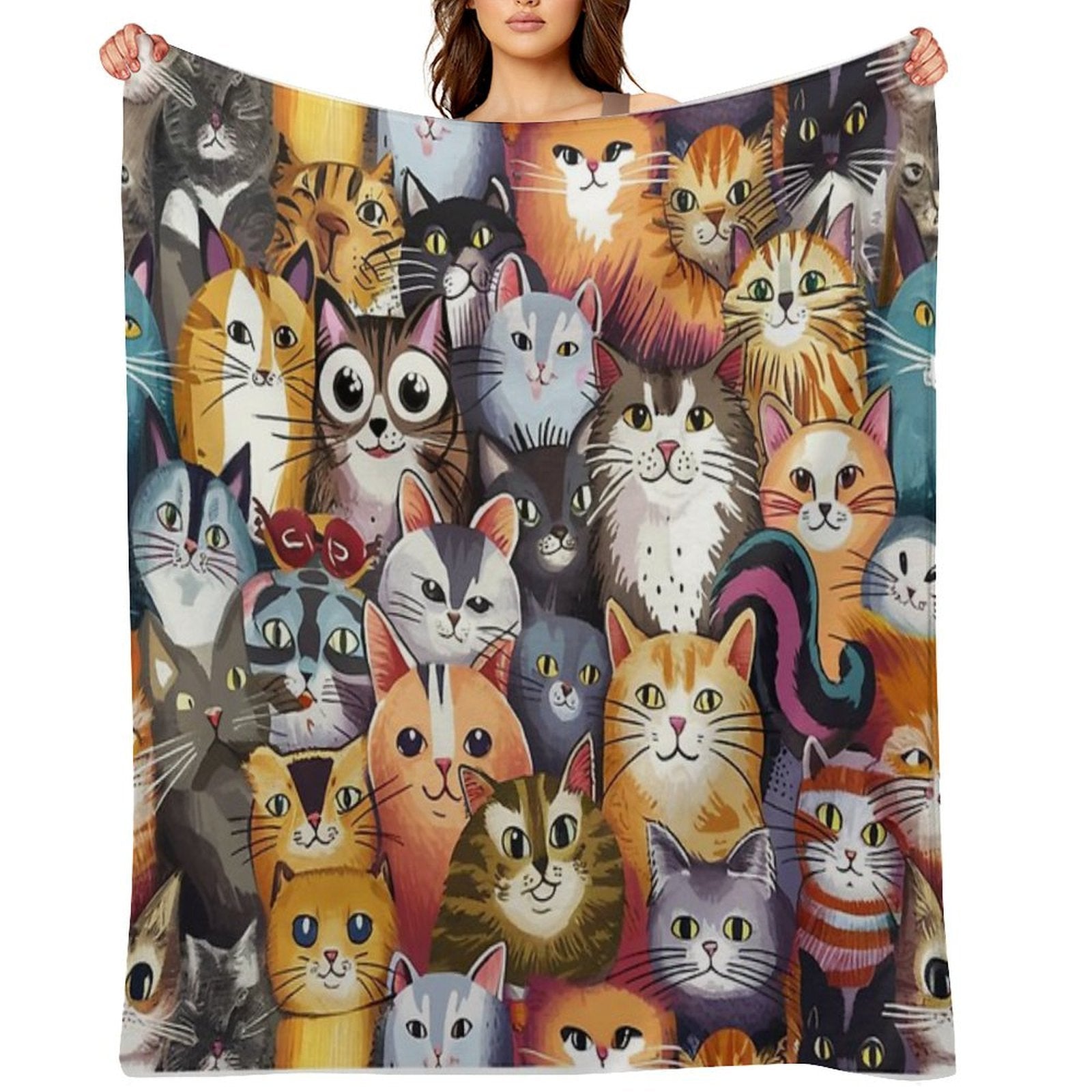 Cute Cats Durable Throw Blanket