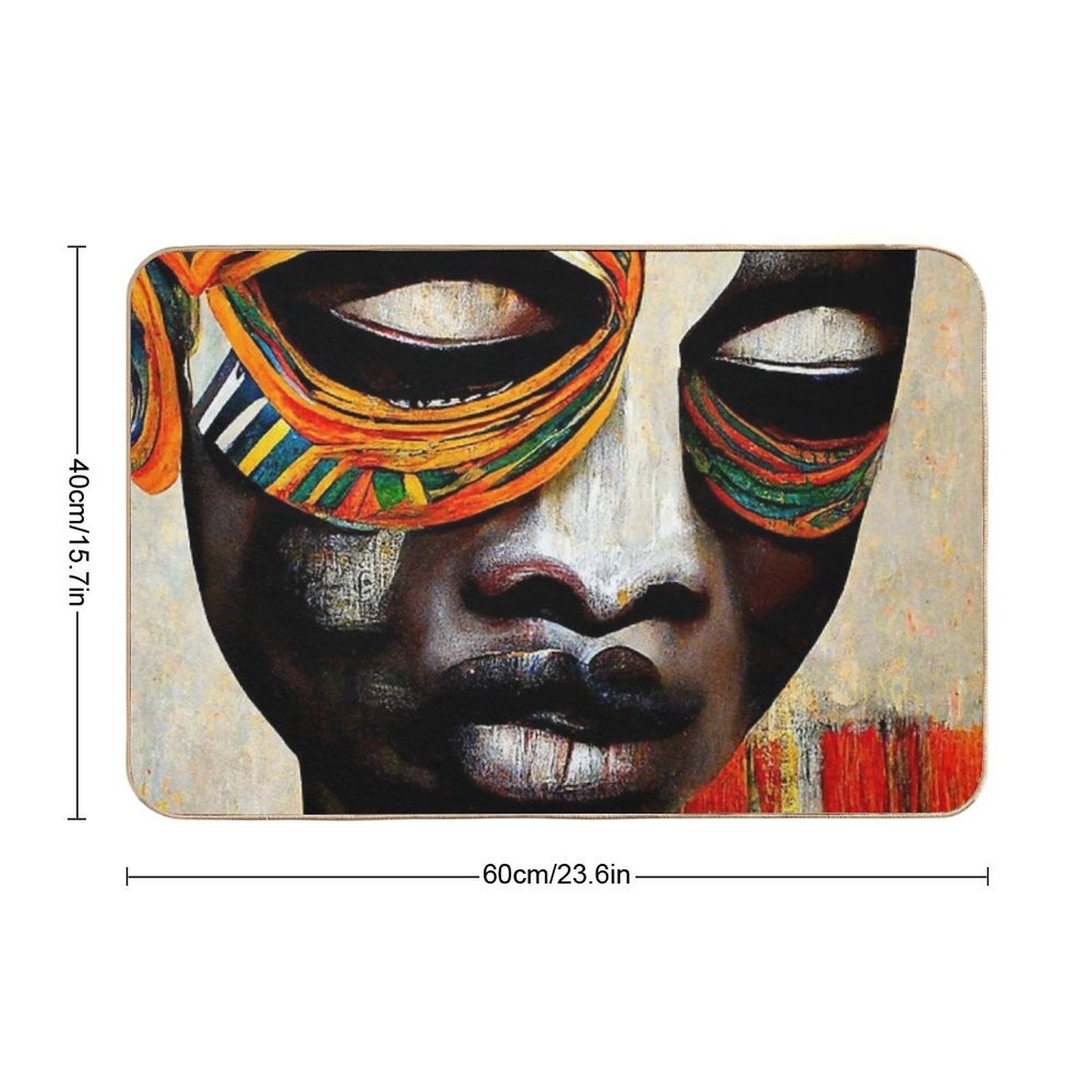 African Mask Man  Multi-Purpose Bath Mat