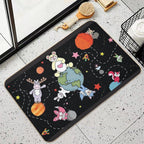 THE GALAXY COLLECTION - CHILLING IN SPACE Durable Bath Mat