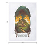 Round Doors Under A Tree - Fantasy Shrink-resistant Throw Blanket