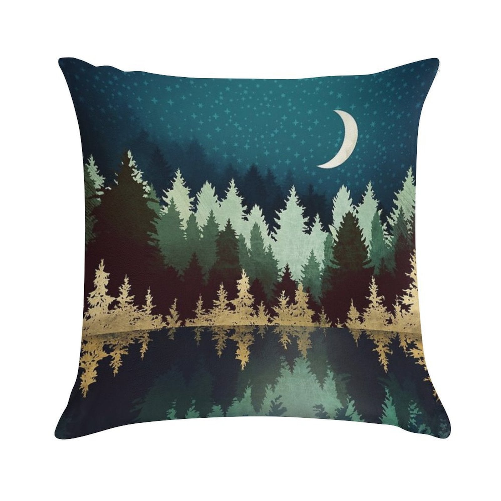 Star Forest Reflection Soft Skin-Friendly Throw Pillow