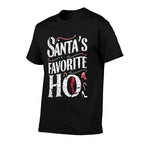 Funny Santas Favorite Ho Inappropriate Christmas for Women  Fade-proof Color T-Shirt