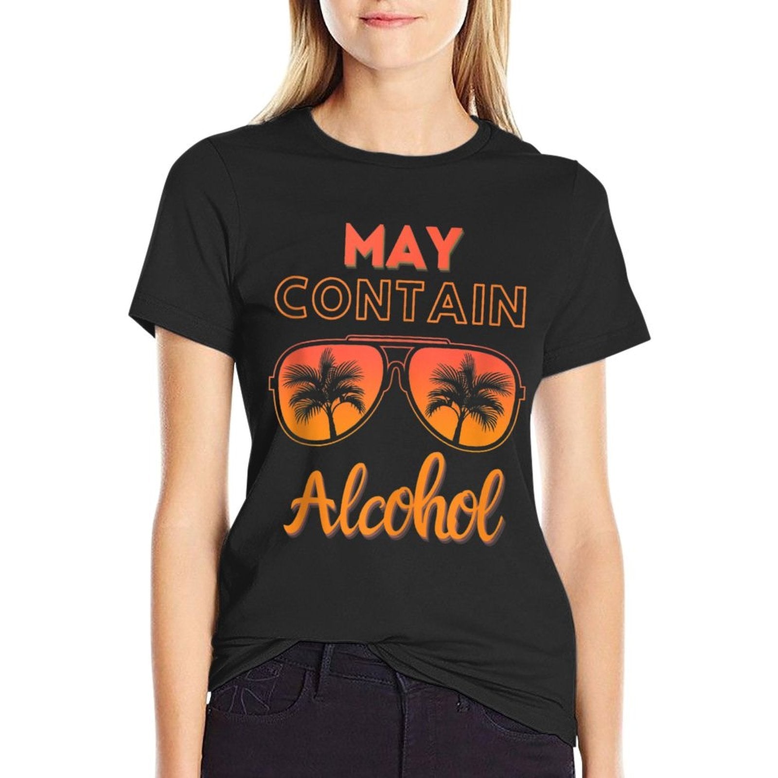 May Contain Alcohol Day Drinking Funny Summer Beach Vacation  Quick-drying T-Shirt