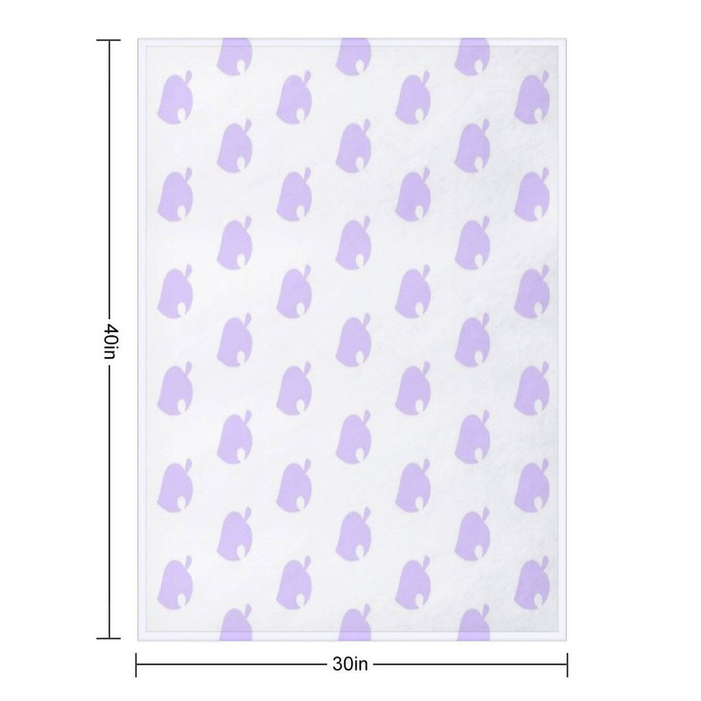 Lilac Animal Crossing Leaf Durable Throw Blanket