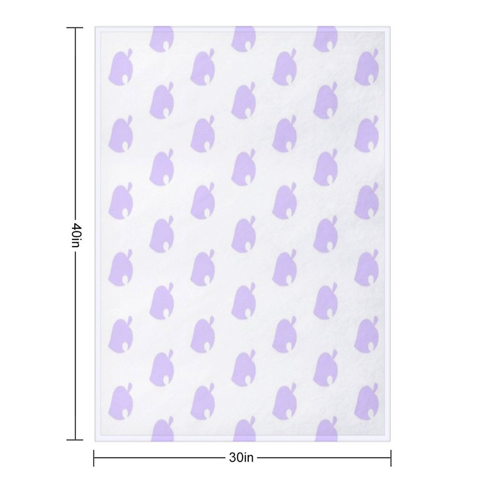 Lilac Animal Crossing Leaf Durable Throw Blanket