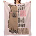 Just A Girl Who Loves Capybara Quick-dry Throw Blanket