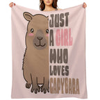 Just A Girl Who Loves Capybara Quick-dry Throw Blanket