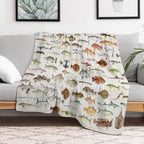 Fish Chart Comfort Throw Blanket