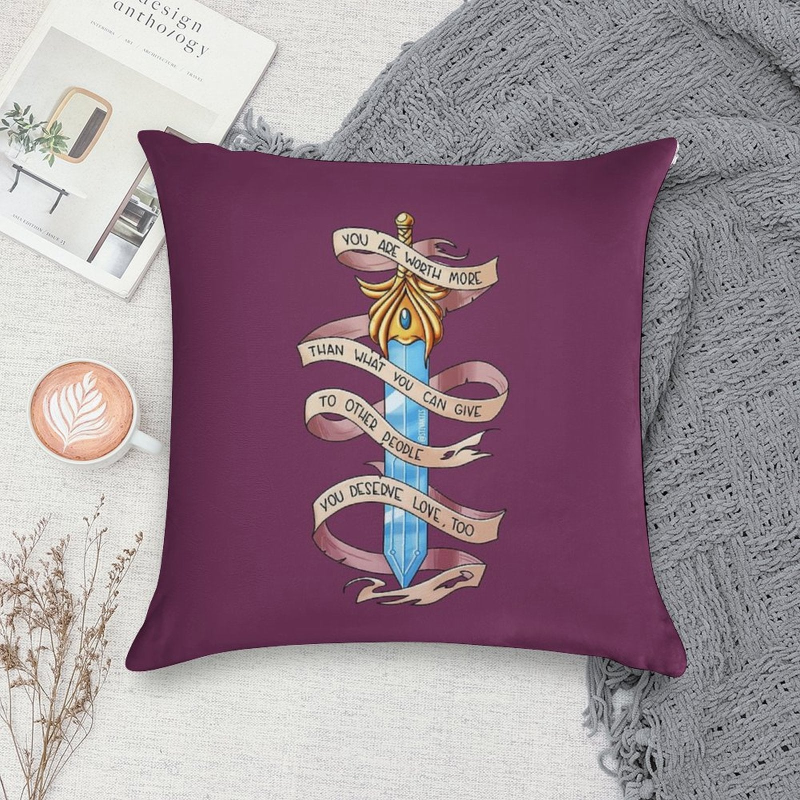 You Deserve Love Too Soft Shrink-Resistant Throw Pillow