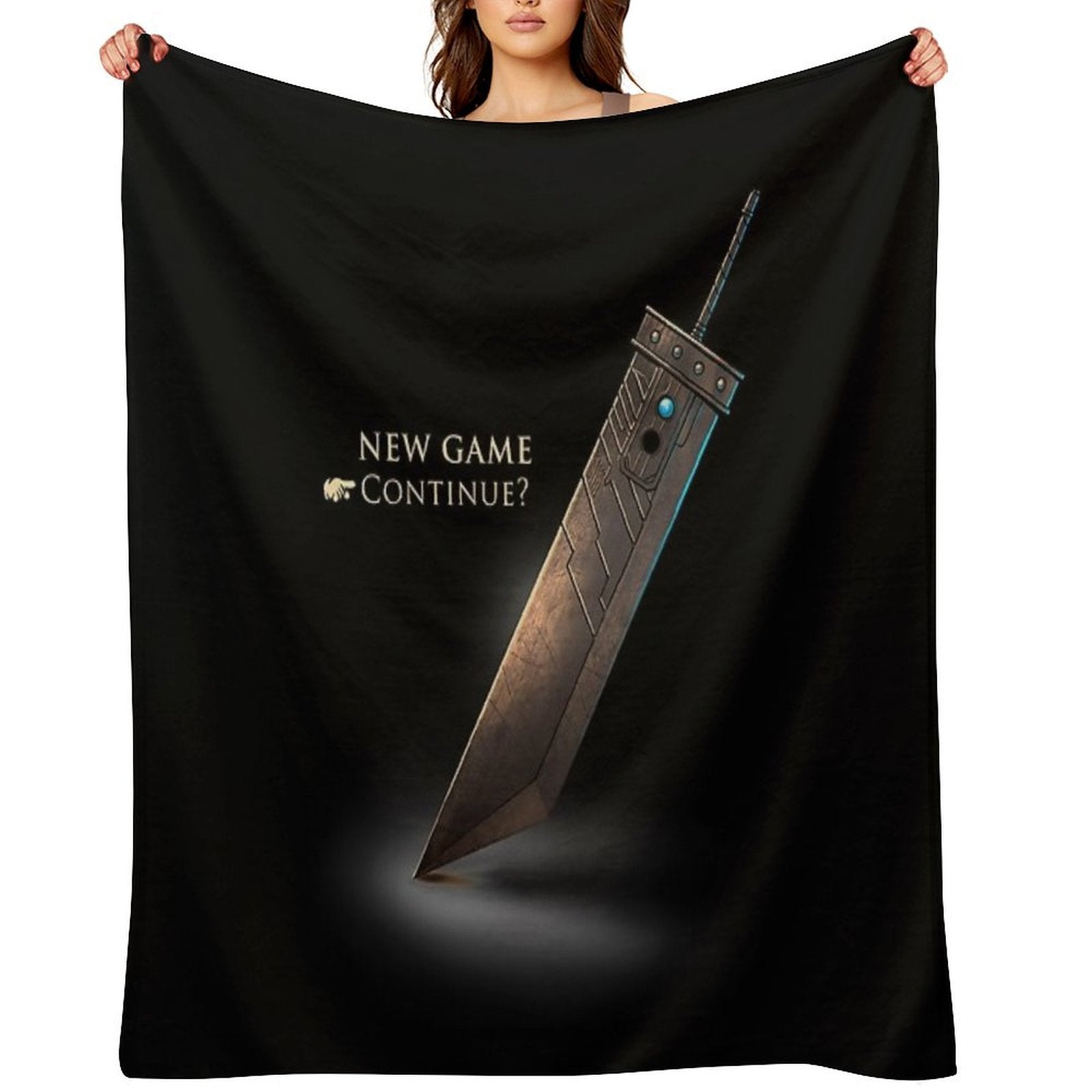 Cloud Strife Sword  Final Fantasy VII New Game  Sephiroth  Retro Gamer Multi-functional Throw Blanket