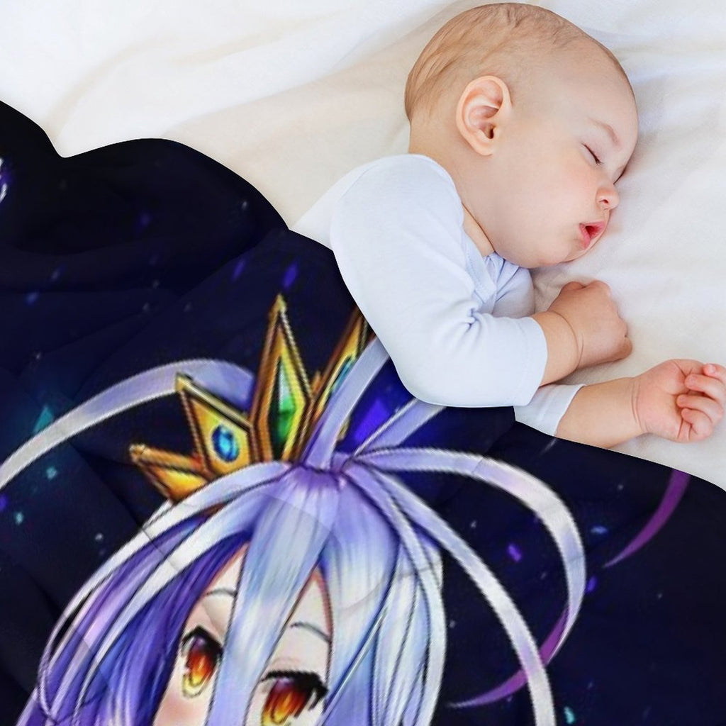 Shiro No Game No Life Drawing For Otaku Wrinkle-free Throw Blanket