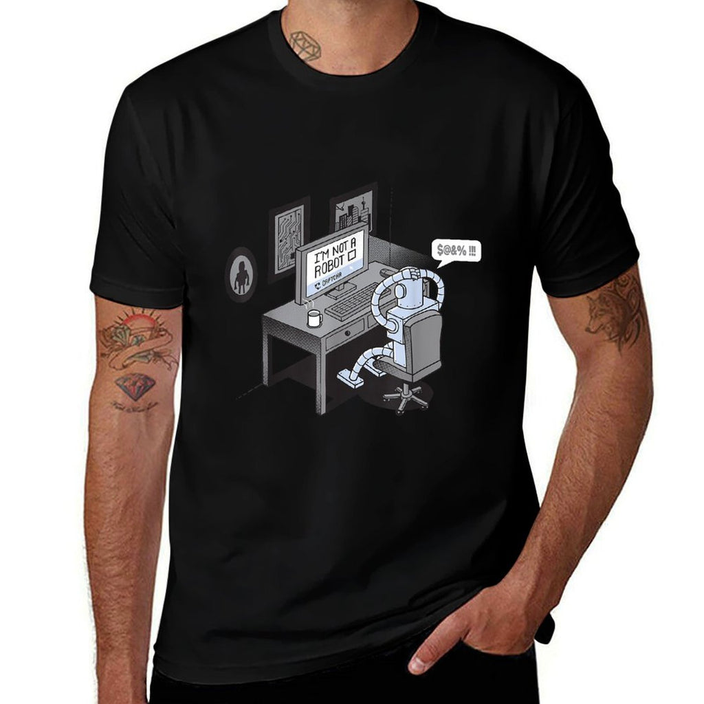 Im Not A Robot  Funny Computer Pun  Vintage-inspired T-Shirt