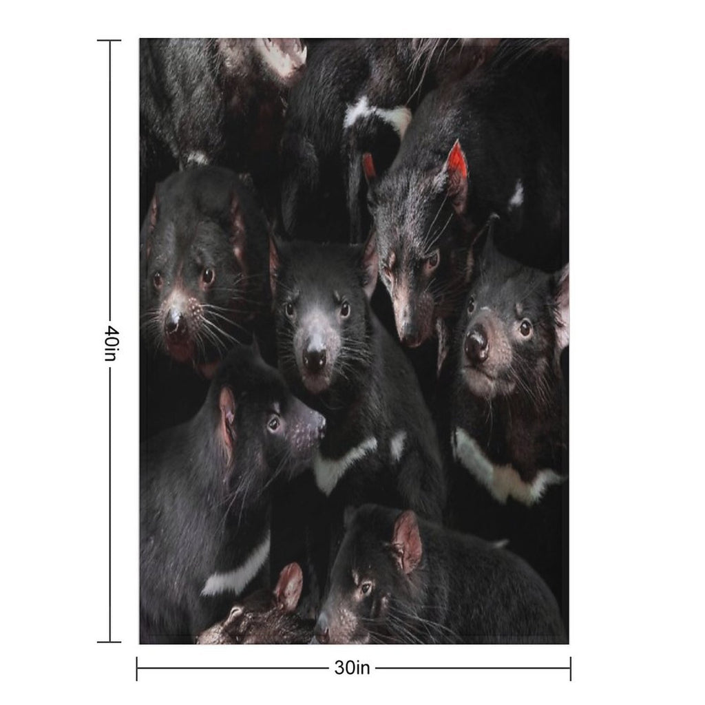 Tasmanian Devils Quick-dry Throw Blanket