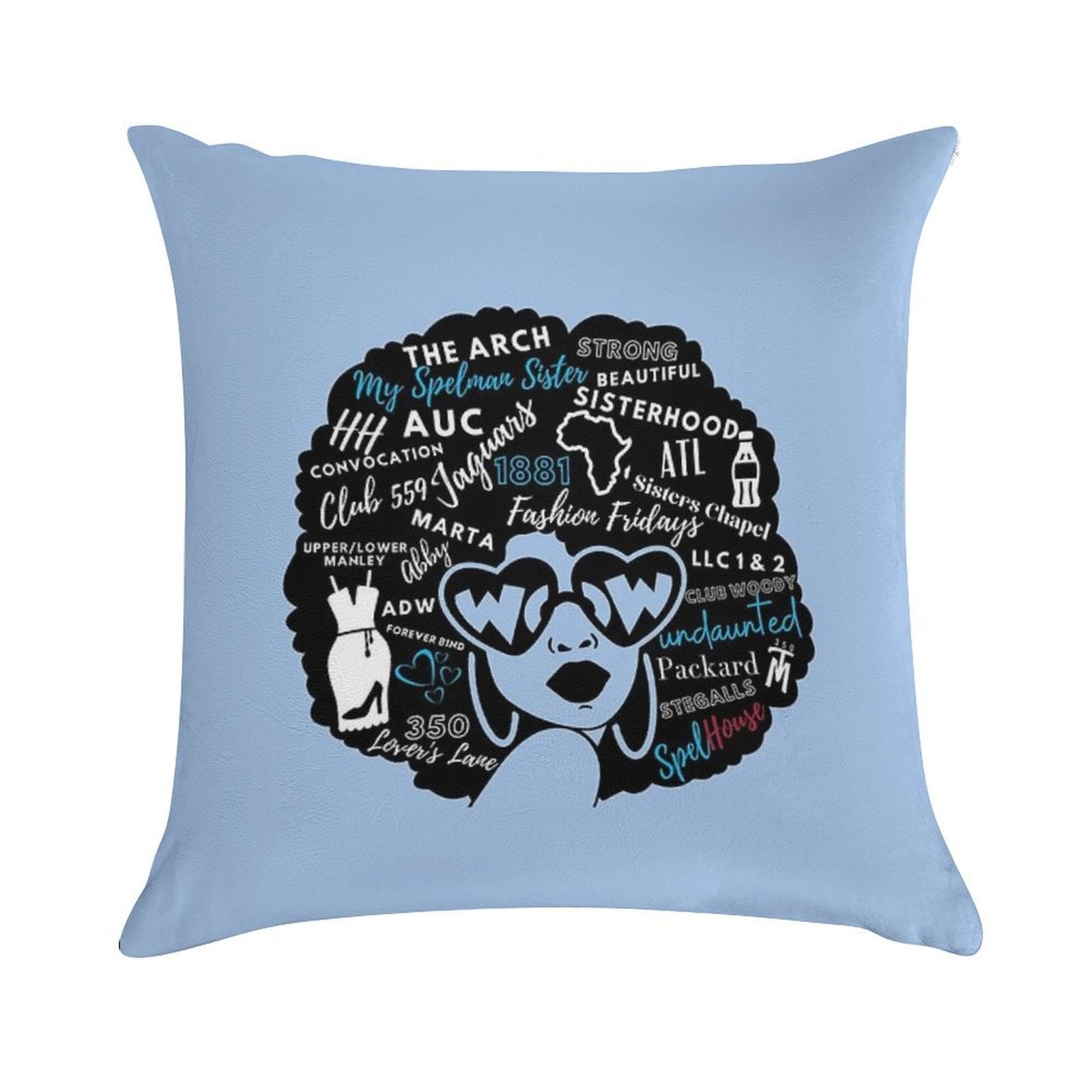Spelmanite Blue Soft High-Density Material Throw Pillow