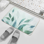 Watercolor Leaves  Pet-Safe Bath Mat