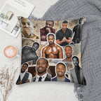 Michael B Jordan Photo Collage Soft Easy Maintenance Throw Pillow