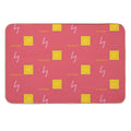 Abstract Line Drawing Pattern with Sun  Pet-Safe Bath Mat