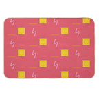 Abstract Line Drawing Pattern with Sun  Pet-Safe Bath Mat