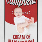 Vintage Campbell's Cream Of Mushroom Soup Lightweight Throw Blanket