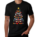 Guitar Christmas Tree Funny Guitarist Merry Xmas Gift  Heathered Texture T-Shirt