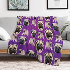 Pugs Velvety-soft Throw Blanket