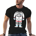 Astronaut Costume Space Suit Funny Halloween Spaceman  Fade-proof Color T-Shirt