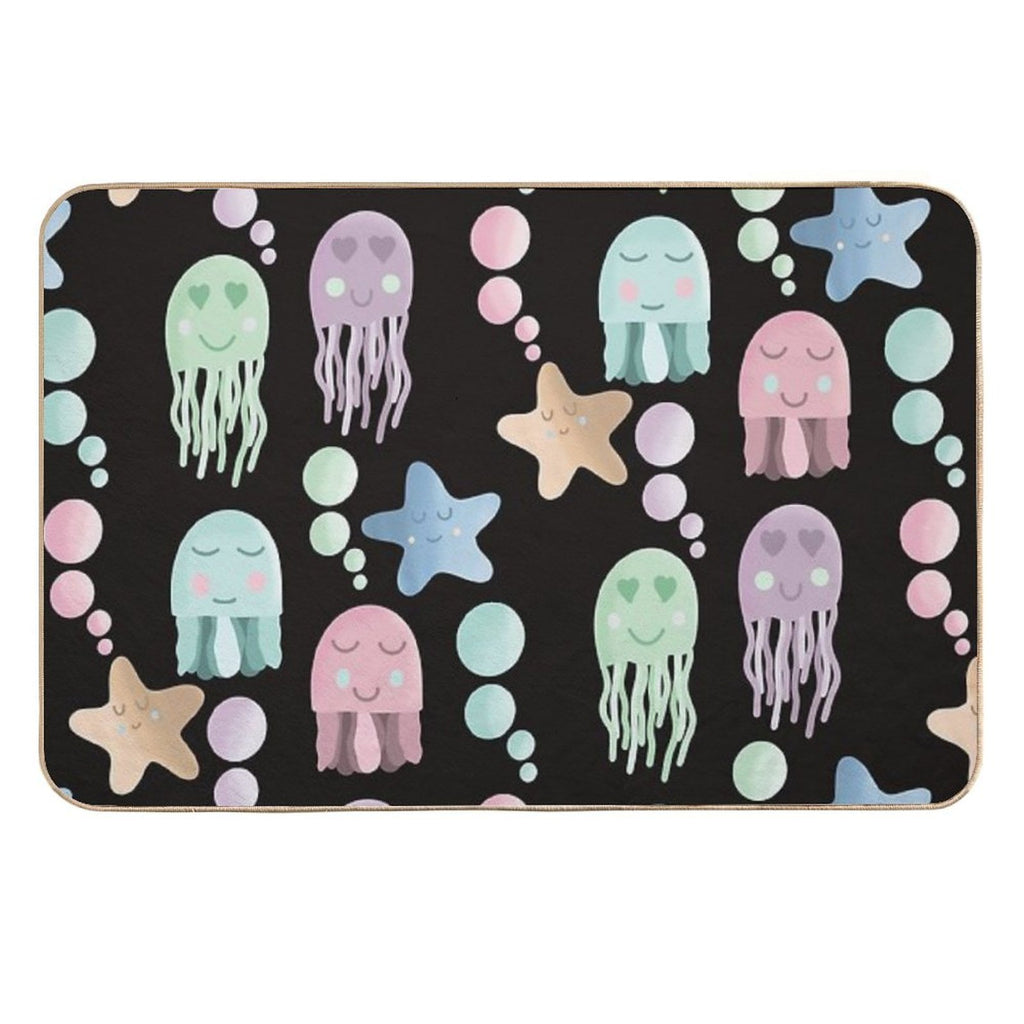 Ocean Doodles #1b  Multi-Purpose Bath Mat