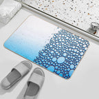 Fwc 1503 Bubble Blue Water  Easy Maintenance Bath Mat
