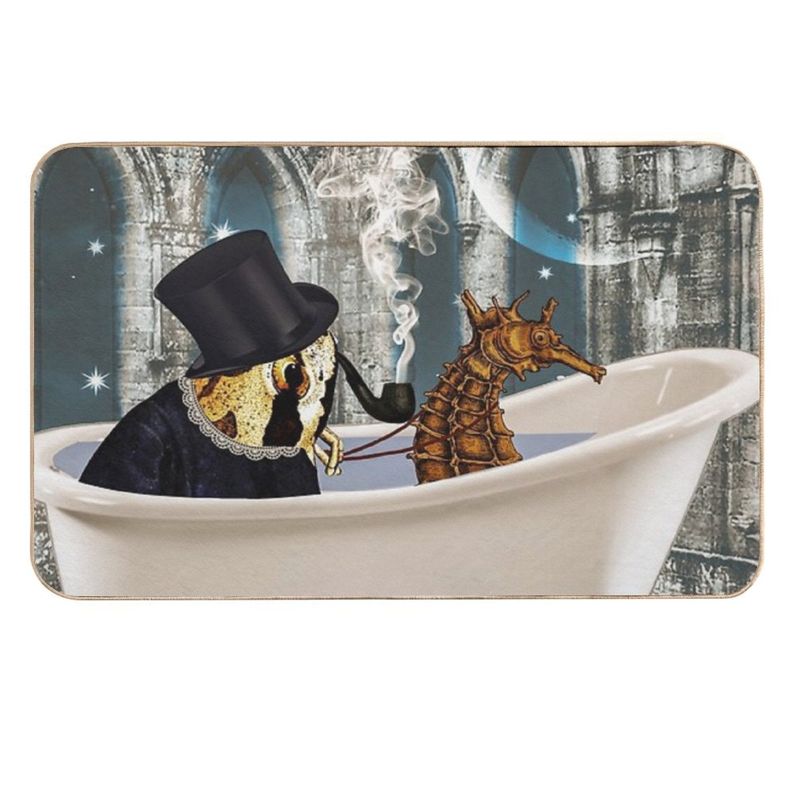 Harnessed for Riding  Repositionable Bath Mat