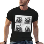 Laughing Raccoon Face Trash Raccoons Unique Quirky Animal  Trendy Pattern T-Shirt