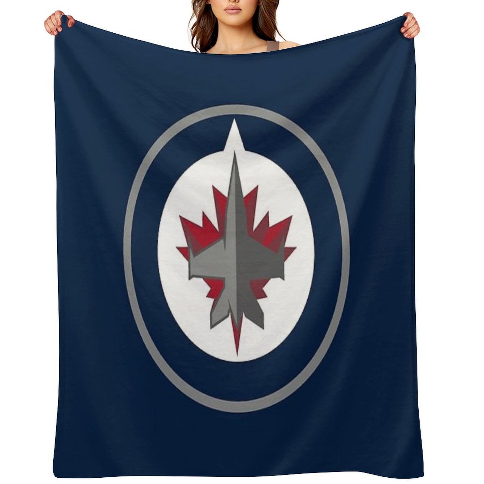 Jets-Thrashers Merch Plush Throw Blanket