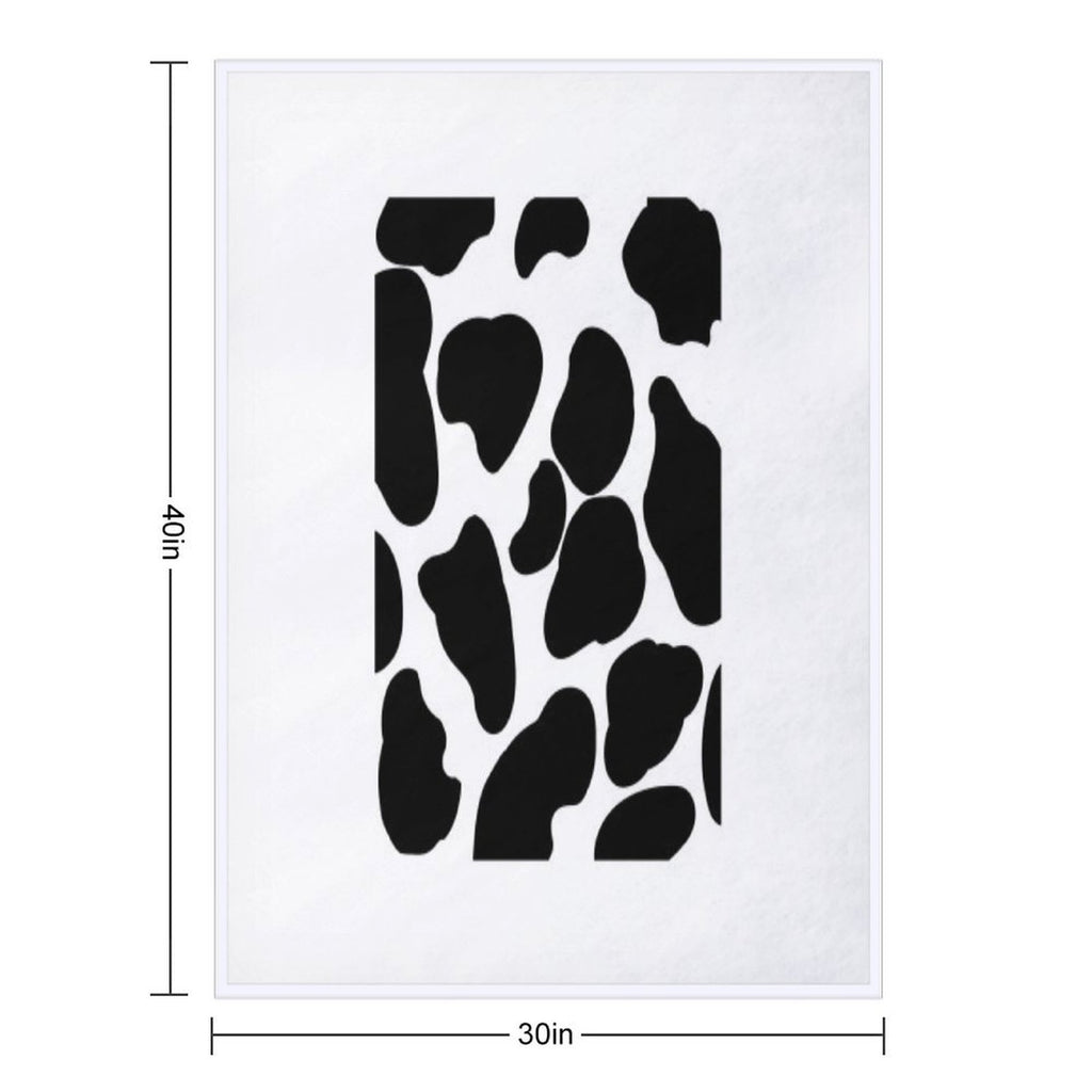 Cow Print Pattern Plush Throw Blanket