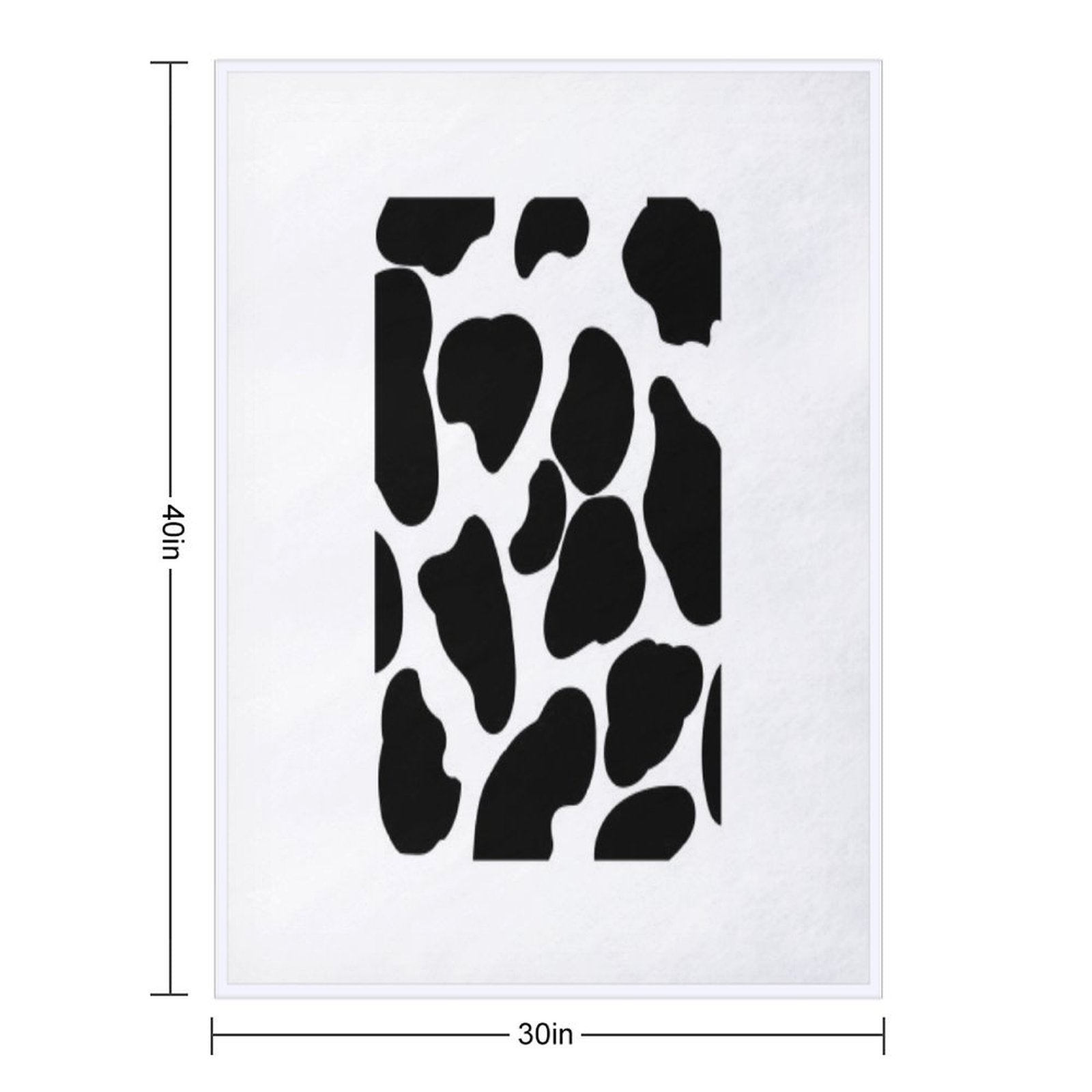 Cow Print Pattern Plush Throw Blanket