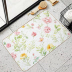 Summer Florals  Easy To Clean Bath Mat