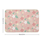 Pink Flowers Durable Bath Mat