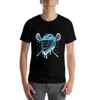 Lacrosse Ice Cream Drip Lax Boys Helmet Stick Youth Players  Slim-fit Cut T-Shirt