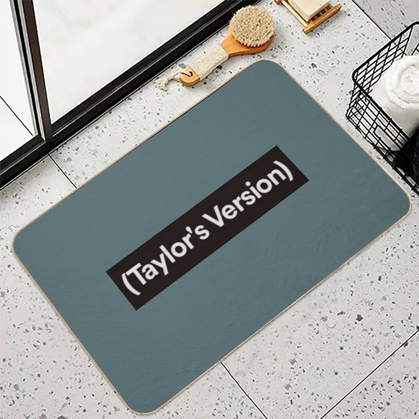 (Brackets)  Red Taylor’s Verson Inspired  Wall Art Home Decor  HECKINFAROUT  Easy Maintenance Bath Mat